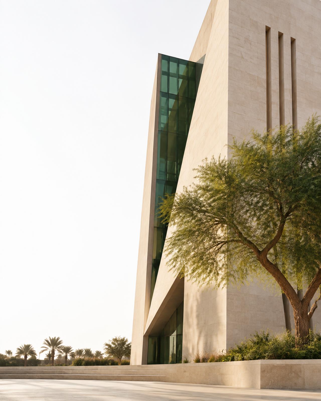 عمارة سعودية معاصرة تجمع التقنية والاستدامة